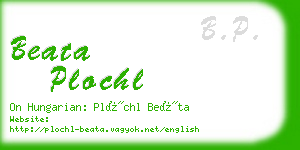 beata plochl business card